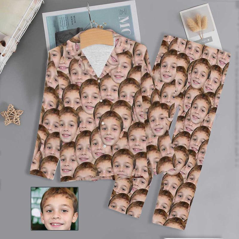 Benutzerdefiniertes Foto Pyjama Set Unisex-Cartoon-Druck
