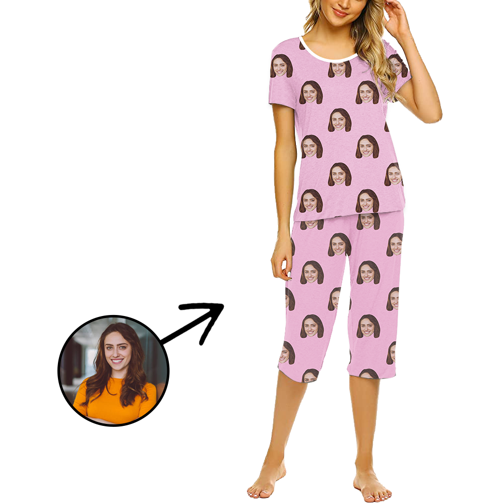 Benutzerdefinierte Foto Pyjamas für Frauen Ich liebe meine Freundin