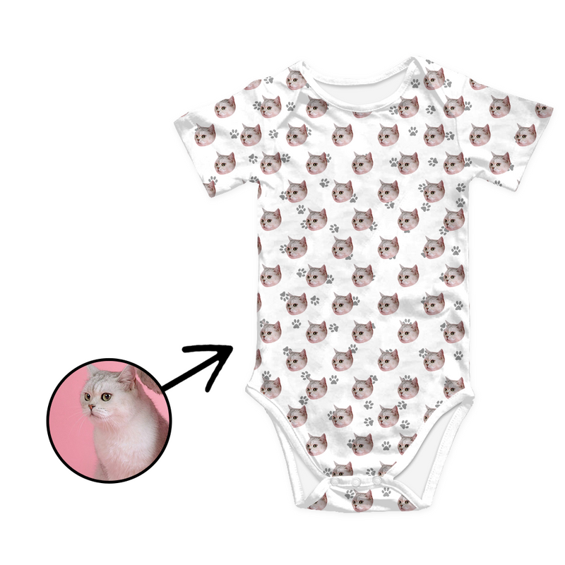 Kundenspezifisches Gesicht Baby Strampler Herz Das Gesicht meiner geliebten Person