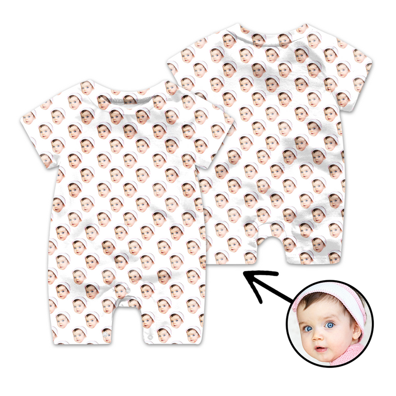 Kundenspezifisches Gesicht Baby Strampler Herz Das Gesicht meiner geliebten Person