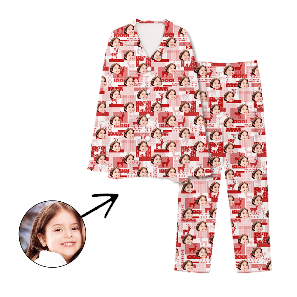 Kundenspezifisches Foto Pyjama Ren Weihnachten