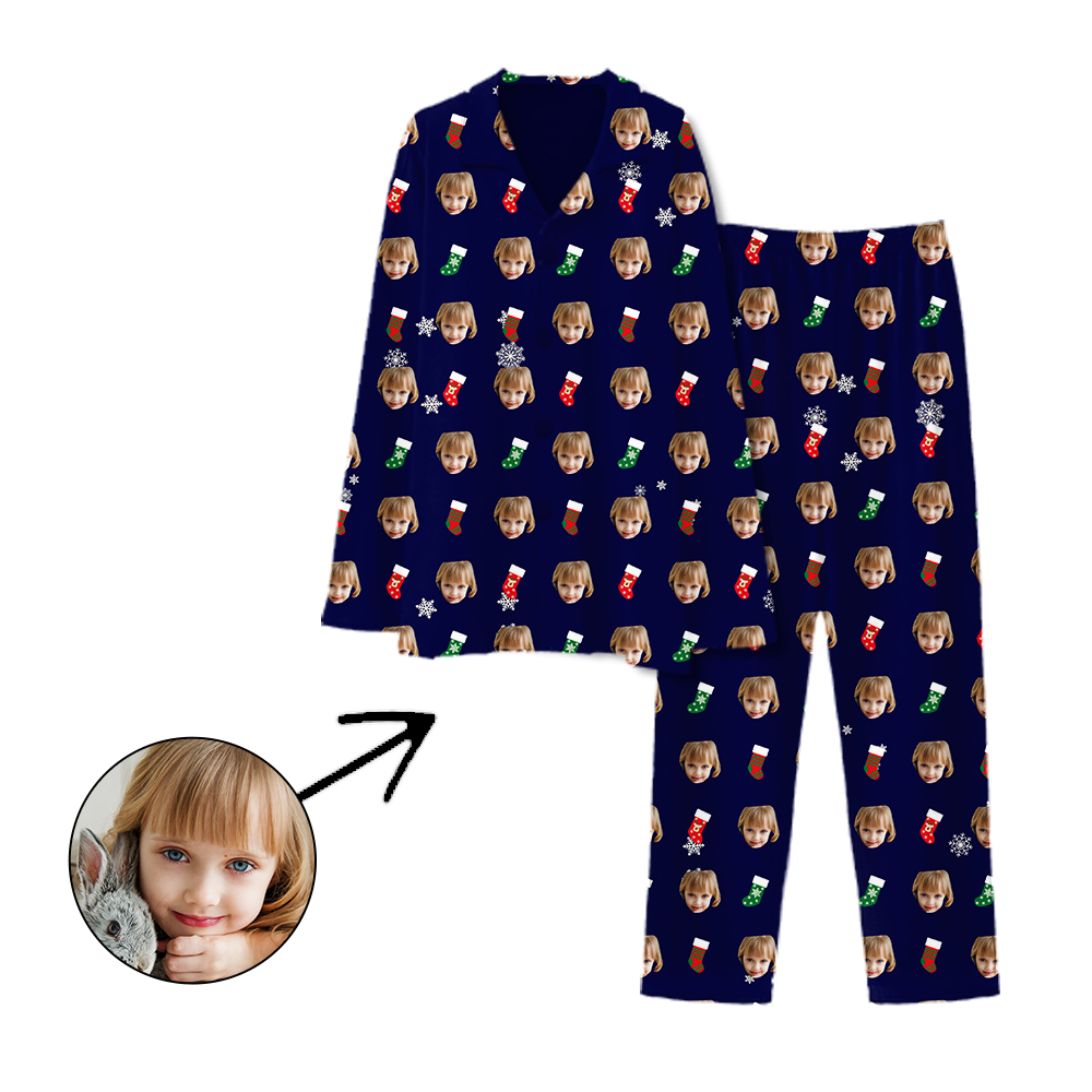 Kundenspezifische Foto Pyjama Weihnachtssocken