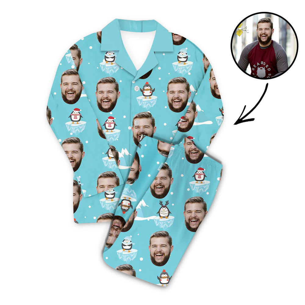 Benutzerdefiniertes Foto Pyjama Set Schöner Pinguin