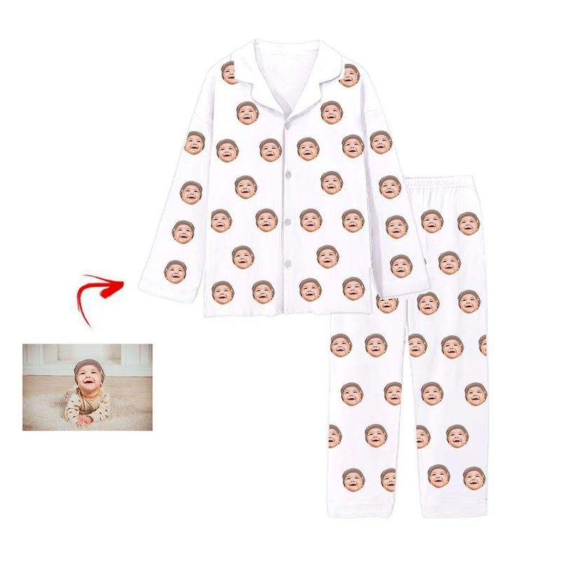 Kundenspezifischer Foto Pyjama Ich liebe mein Baby Blau