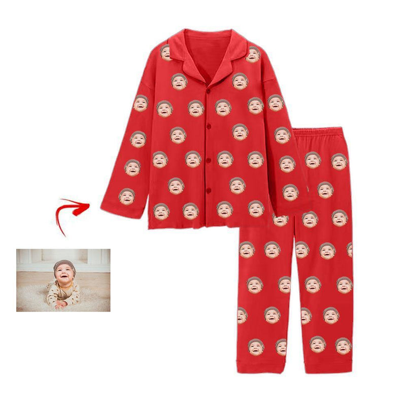 Kundenspezifischer Foto Pyjama  Ich liebe mein Baby Weiß