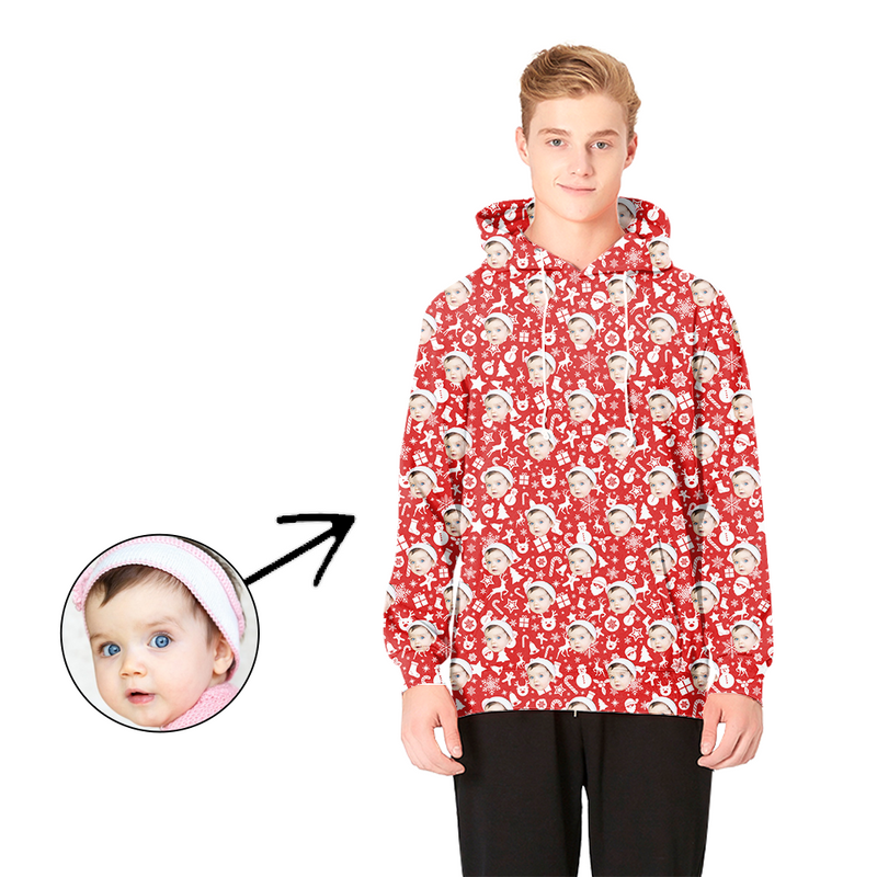 Kundenspezifische FotoHoodies Frohe Feiertage