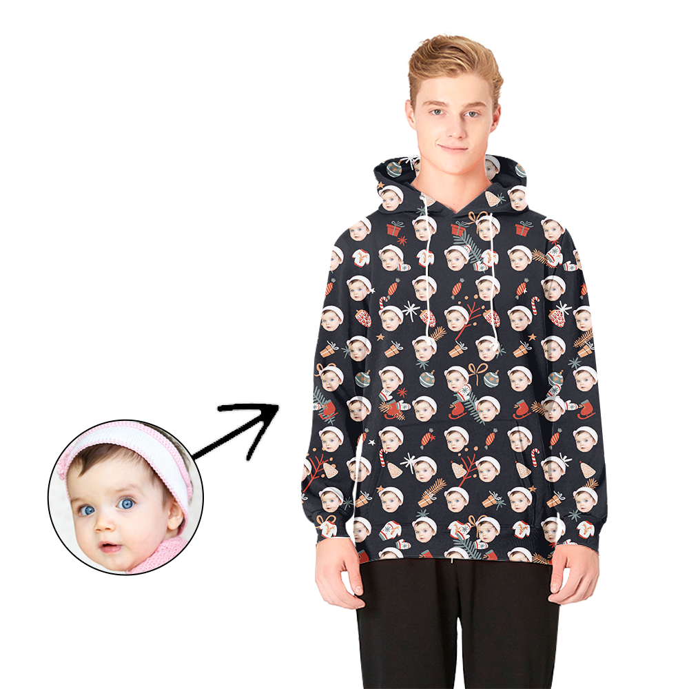 Kundenspezifisches Foto Hoodies Weihnachten verzieren