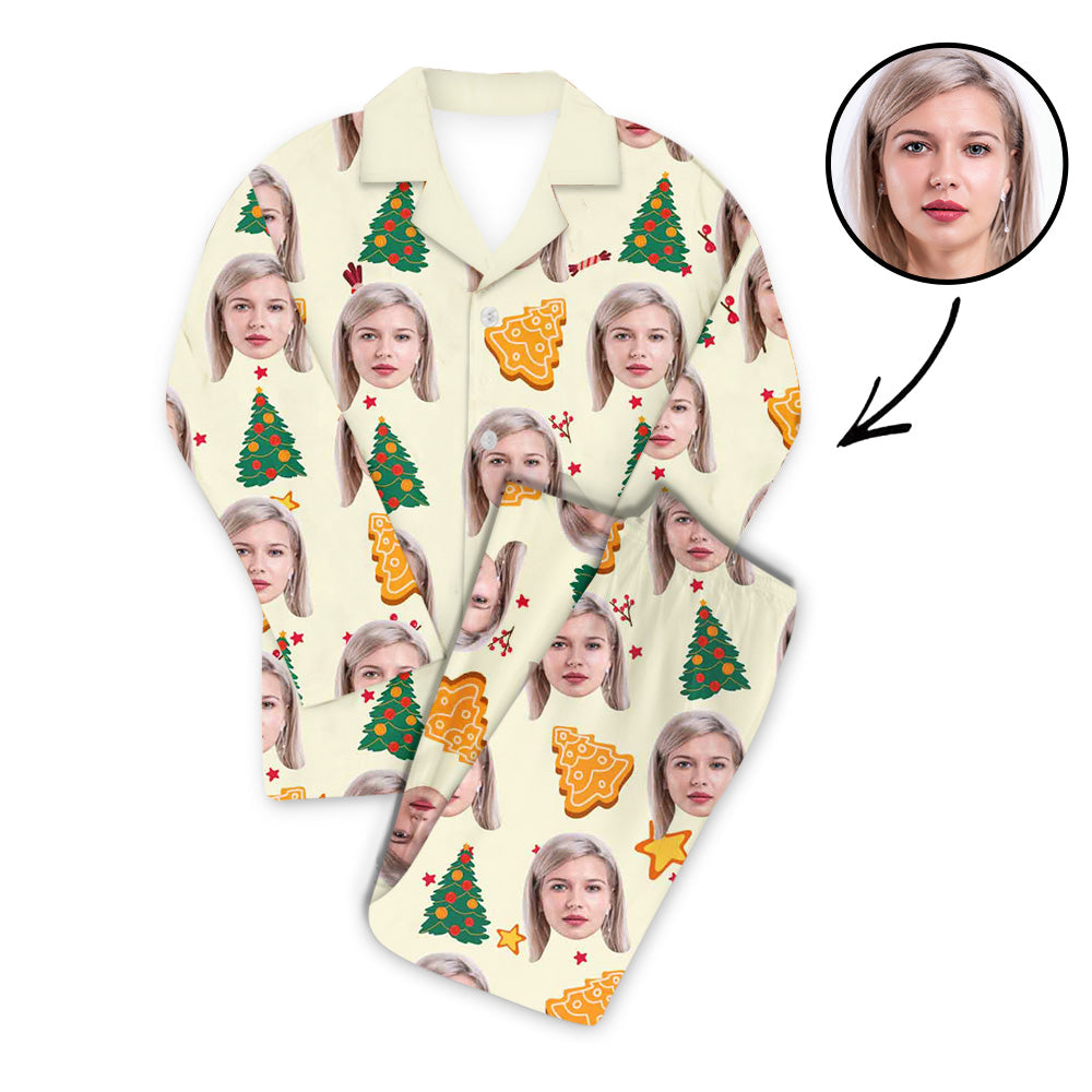 Benutzerdefiniertes Foto Pyjama Set Unisex-Weihnachtsbaum