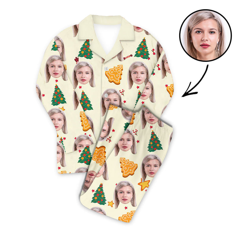 Benutzerdefiniertes Foto Pyjama Set Unisex-Weihnachtsbaum