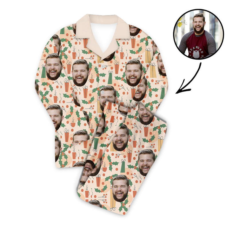 Benutzerdefiniertes Foto Pyjama Set Unisex-Weihnachtspandanten